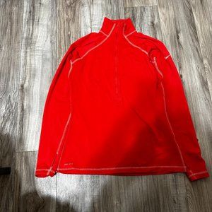 Nike Women's PRO Dri-FIT PRO Element 1/4 Zip Running Top Red Size L